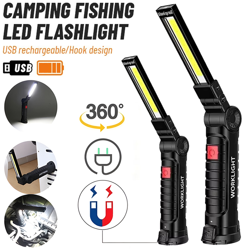 Outdoor Lighting Panel - LED COB Flashlight USB Rechargeable Torch
