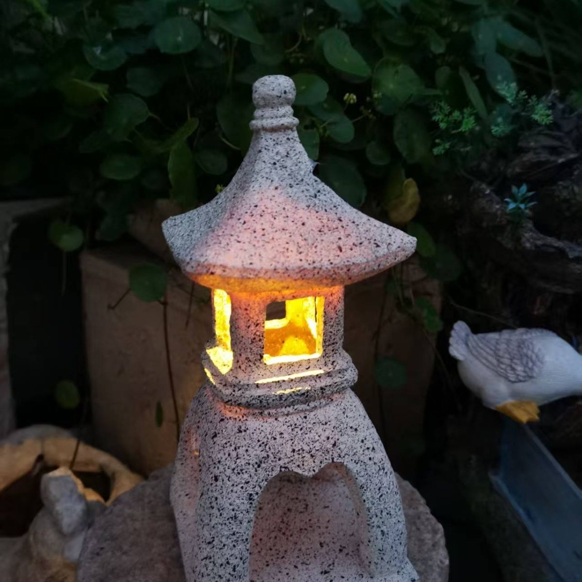 Outdoor Lighting Japanese - Pagoda Solar Decor Garden Light Oriental