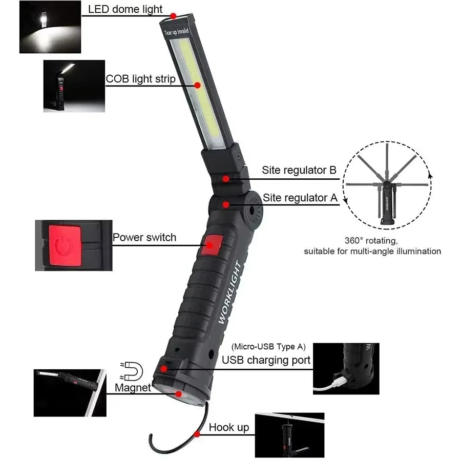 Portable LED Flashlight with M - Outdoor Lighting Panel recension och pris