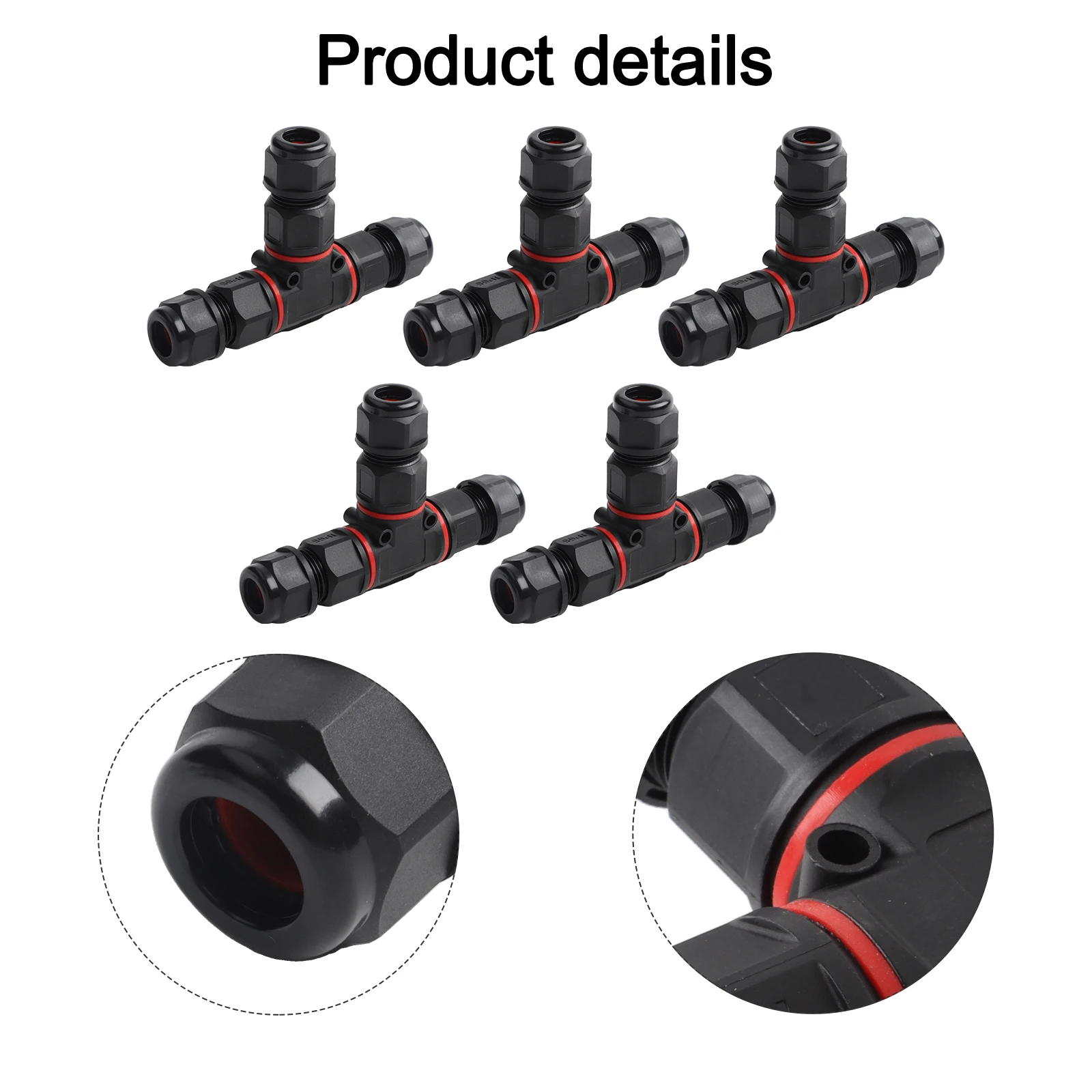 5Pcs IP68 Waterproof 3 Pin T S - Outdoor Lighting Junction recension och pris