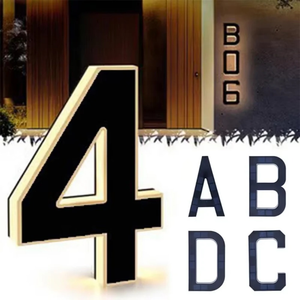 New Solar Address Sign LED Hou - Outdoor Lighting On House recension och pris