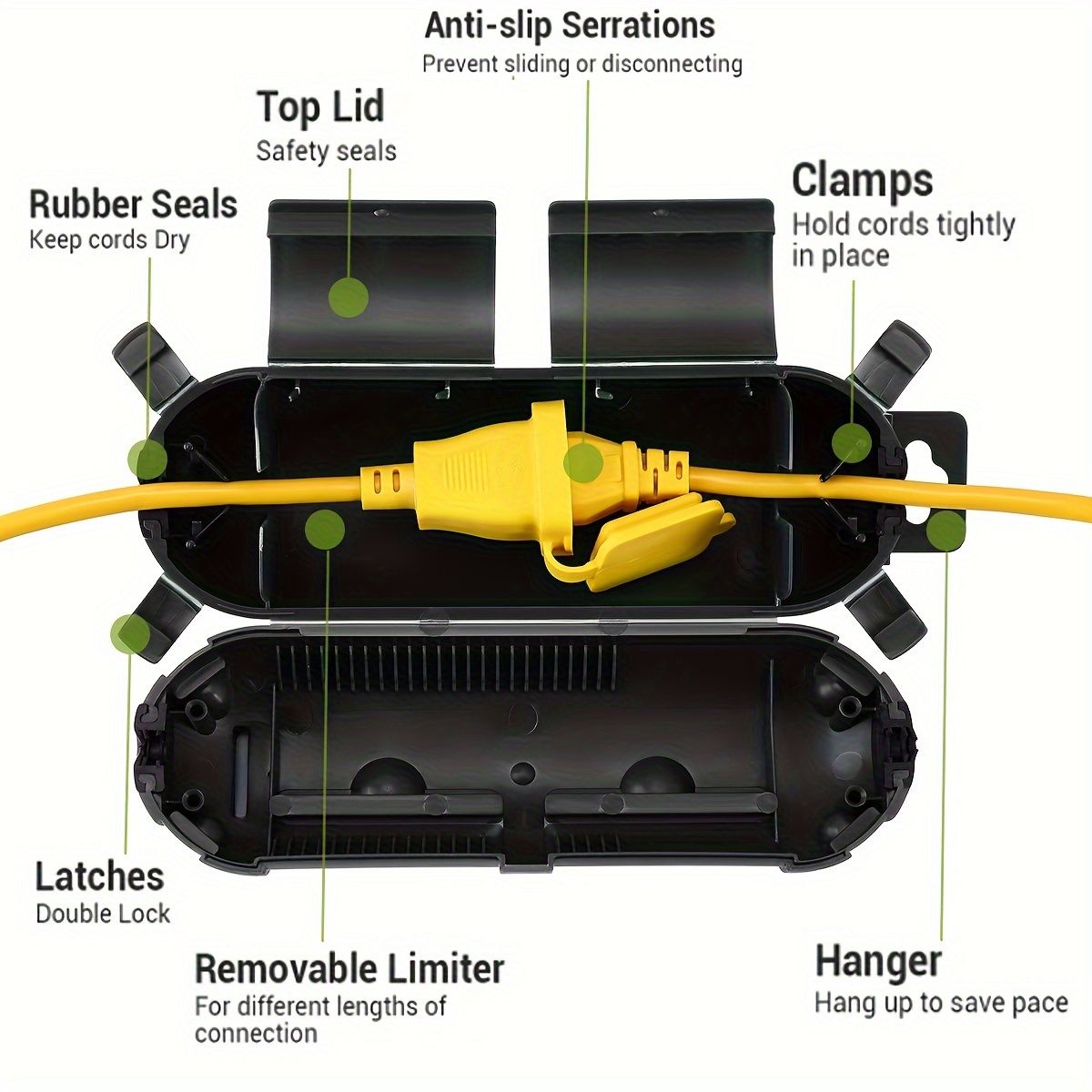 Extension Cord Plug Connection - Outdoor Lighting Cable recension och pris