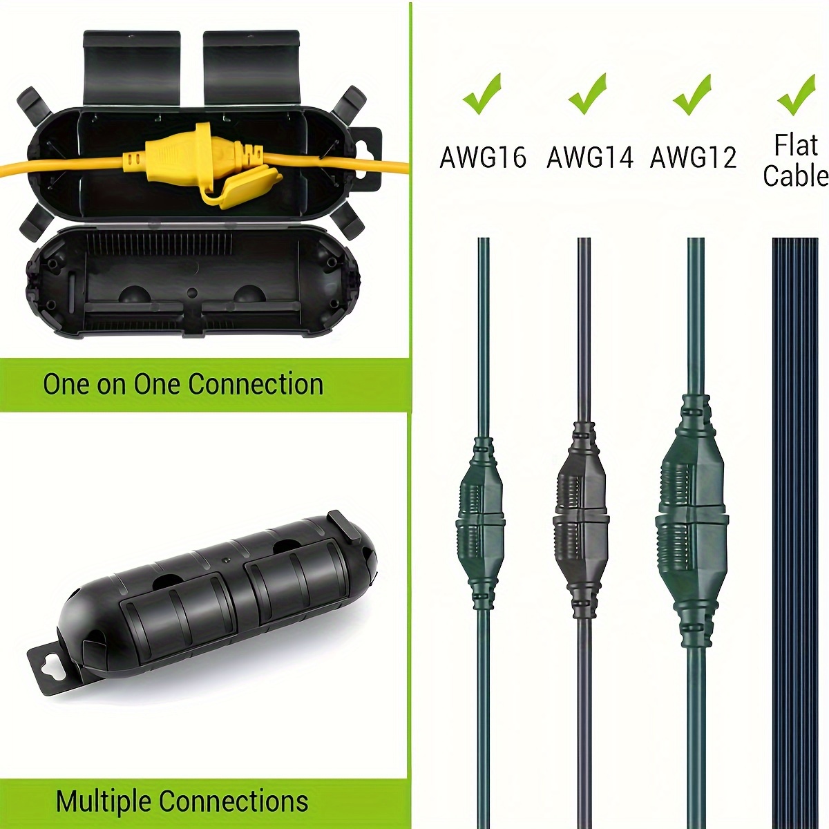 Extension Cord Plug Connection - Outdoor Lighting Cable recension och pris