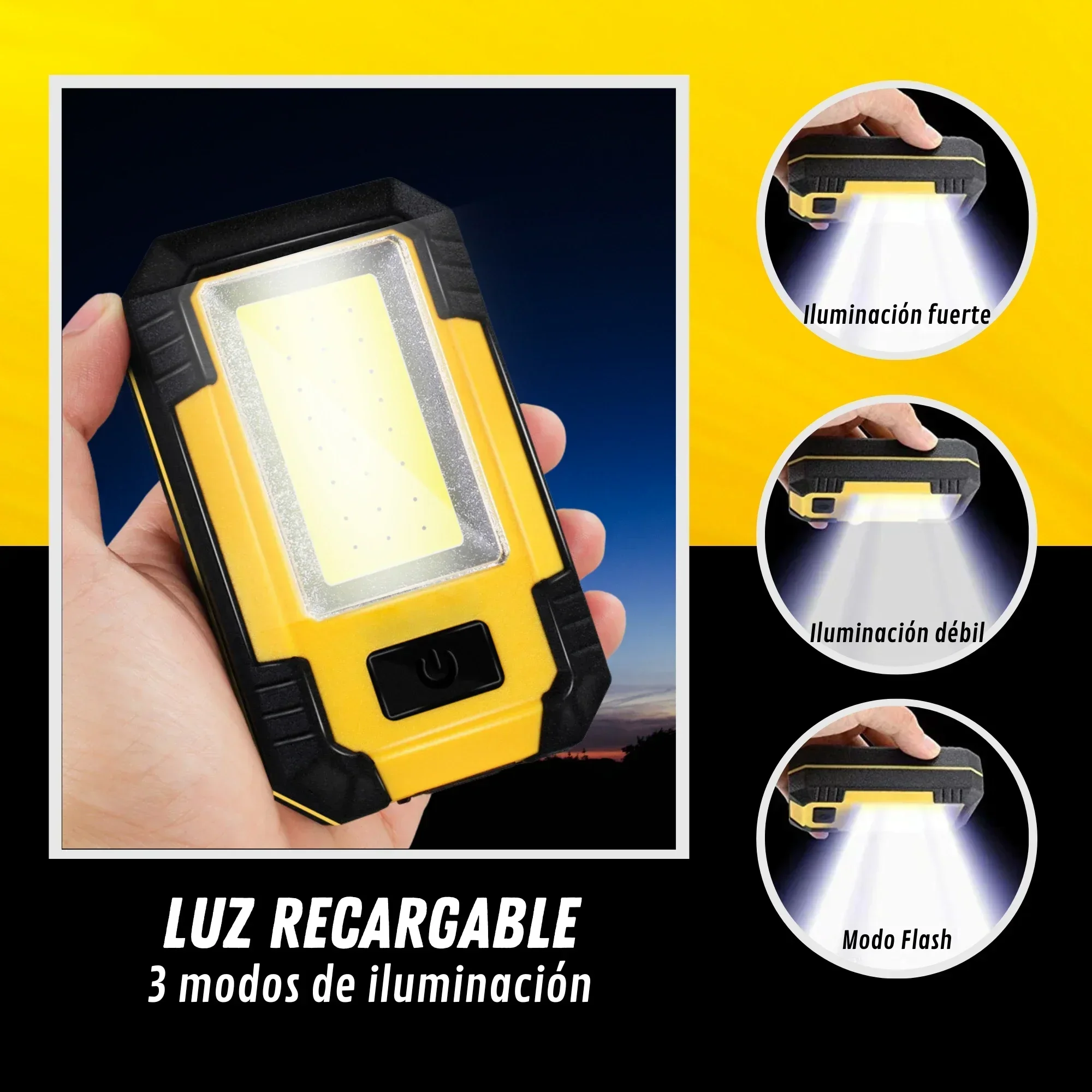 Rechargeable 4000MaH Work Ligh - Outdoor Lighting Panel recension och pris
