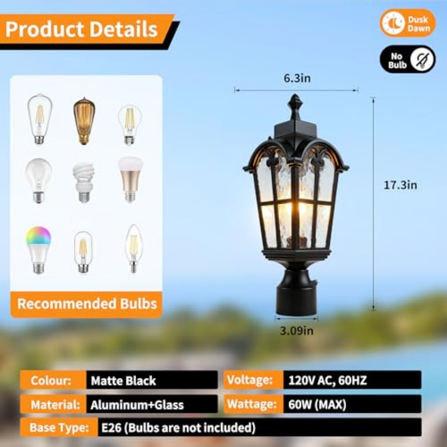 Sensor Outdoor Post Lights Wat - Outdoor Lighting Lamp recension och pris