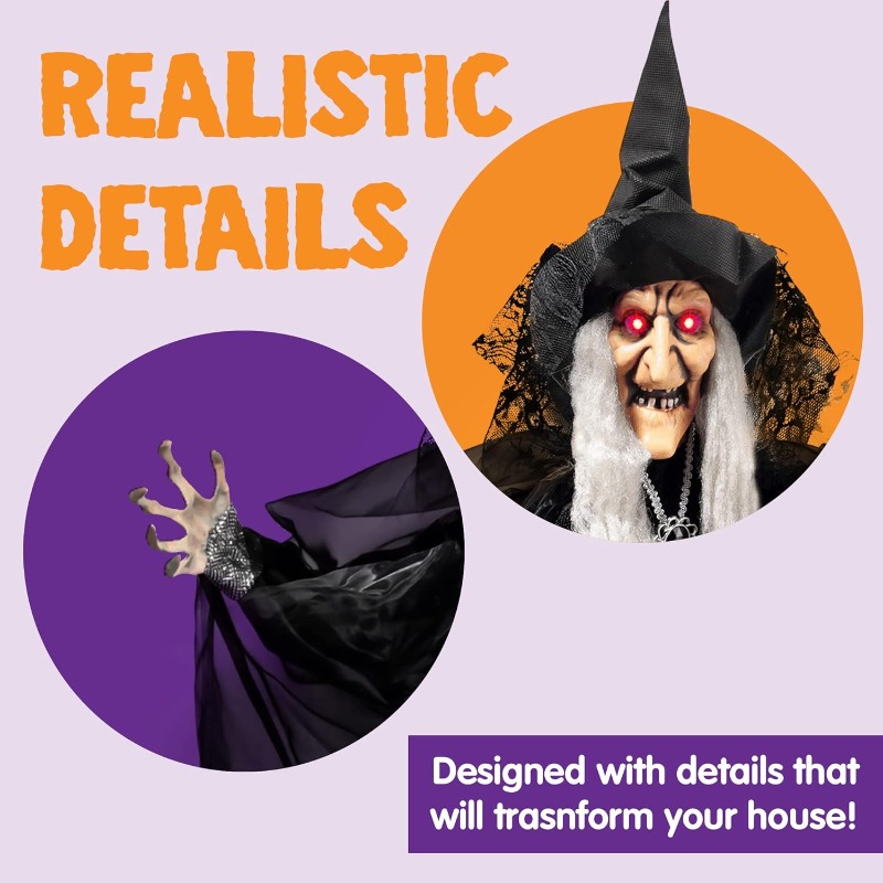 47'' Animated Witch Halloween  - Outdoor Lighting Gazebo recension och pris