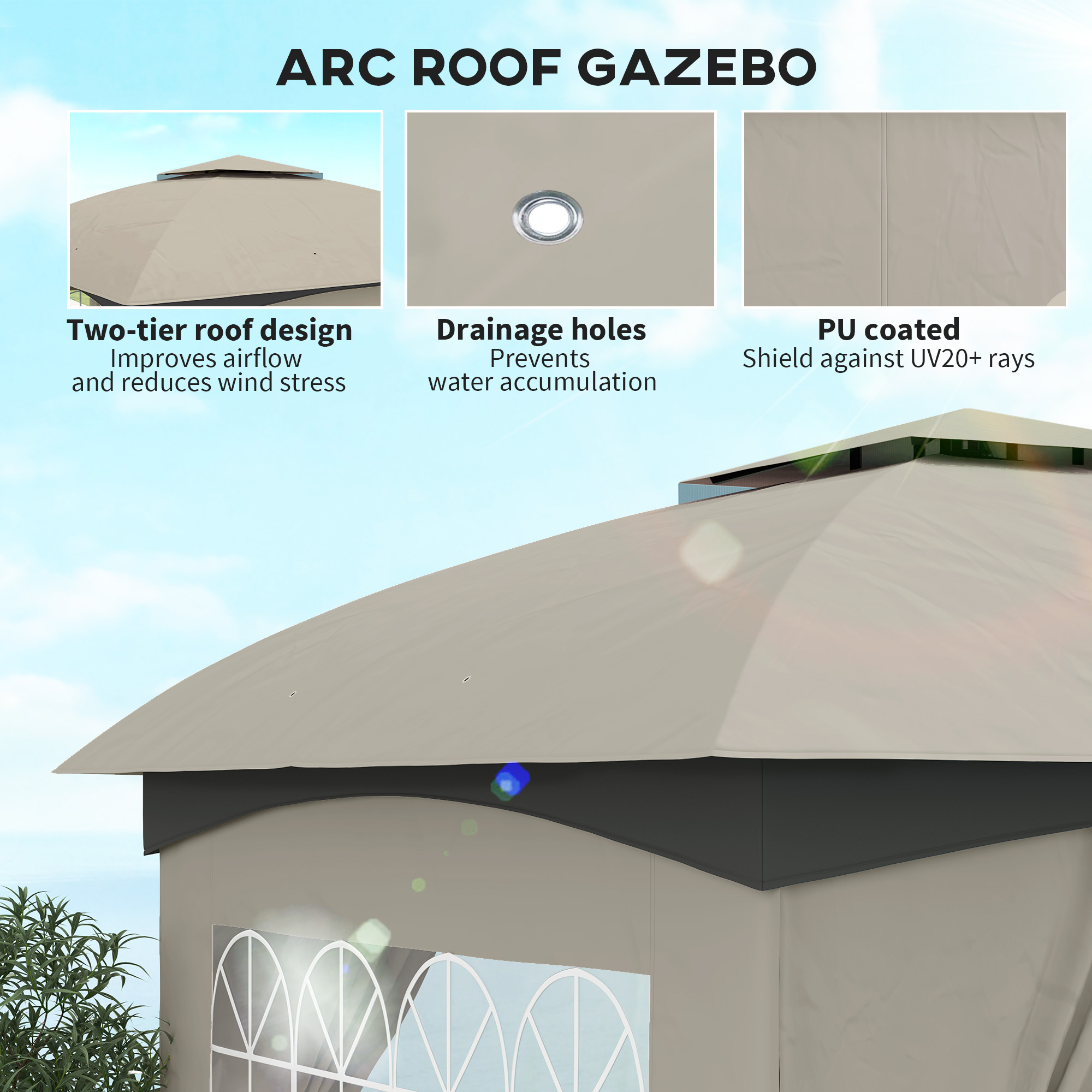 11' X 11' Outdoor Gazebo with  - Outdoor Lighting Gazebo recension och pris