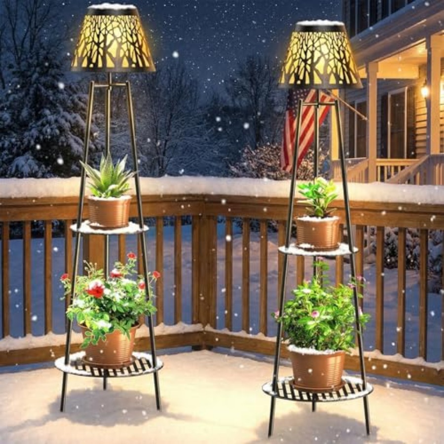 2 Pack Outdoor Solar Floor Lam - Outdoor Lighting Lamp recension och pris