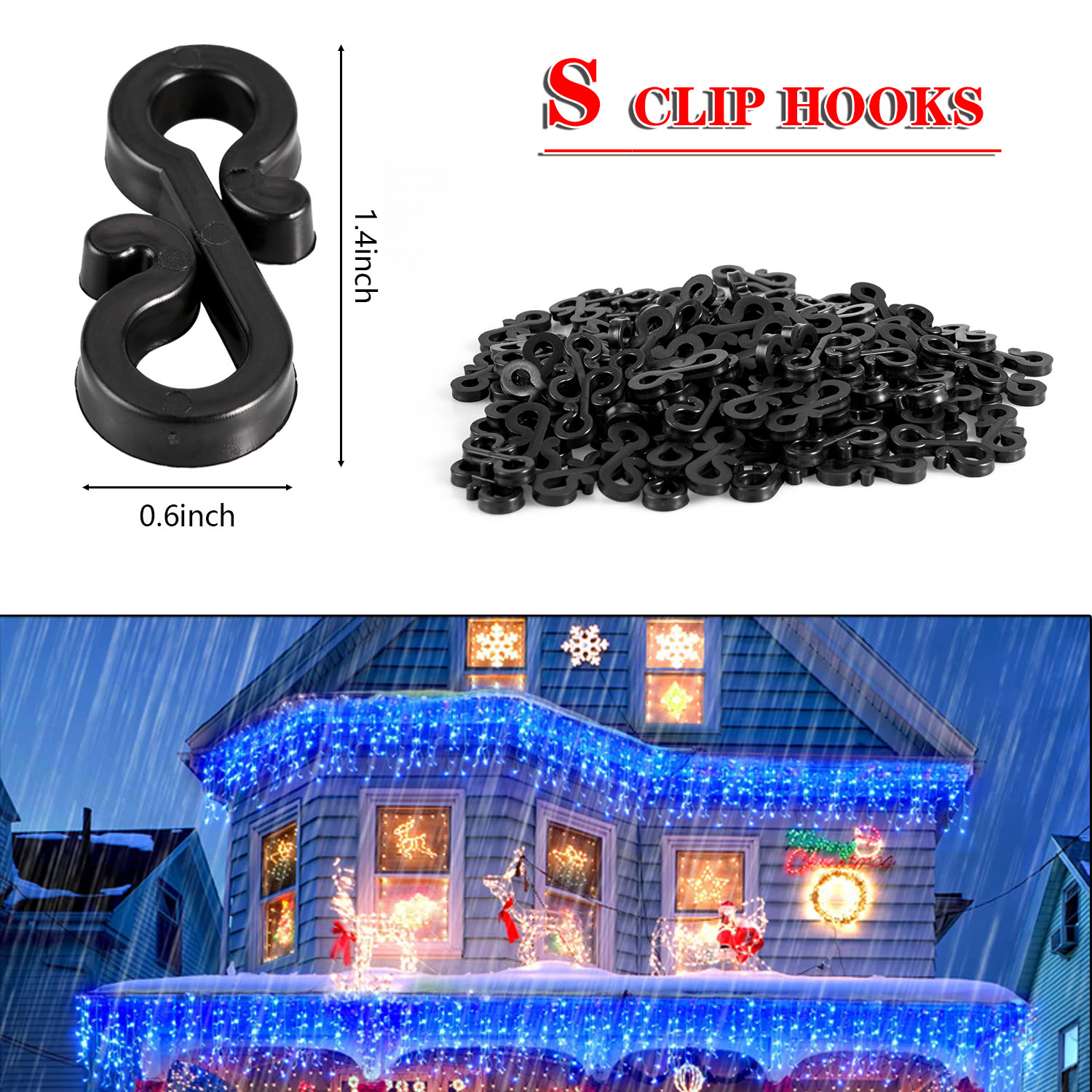 120Pcs Plastic Hooks Gutter Ho - Outdoor Lighting Cable recension och pris