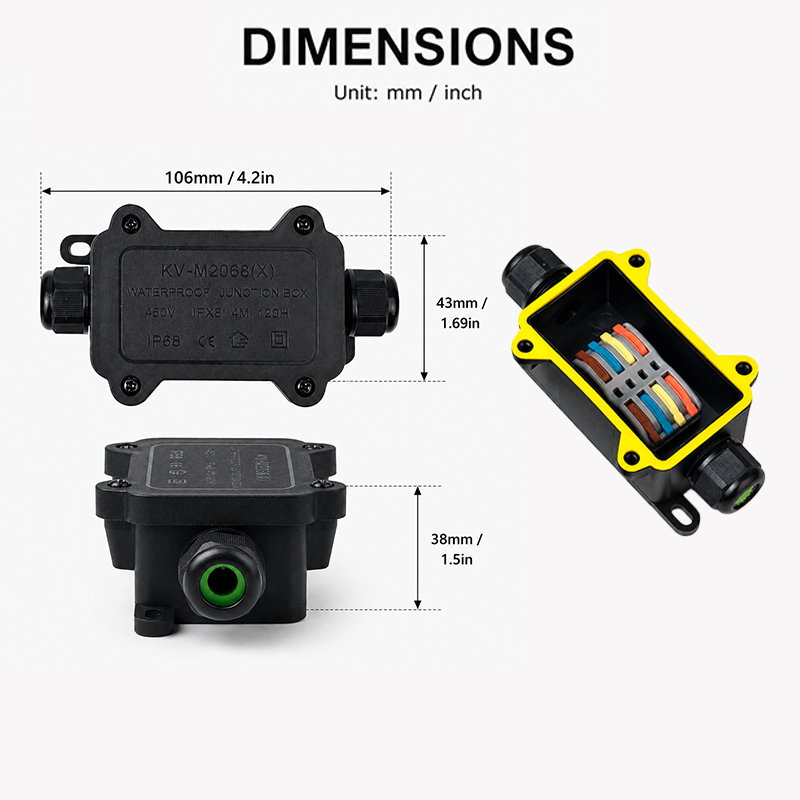 IP68 Waterproof Junction Box 2 - Outdoor Lighting Cable recension och pris