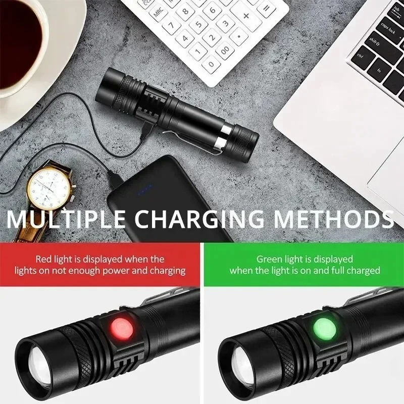 T6 LED Rechargeable Flashlight - Outdoor Lighting On House recension och pris