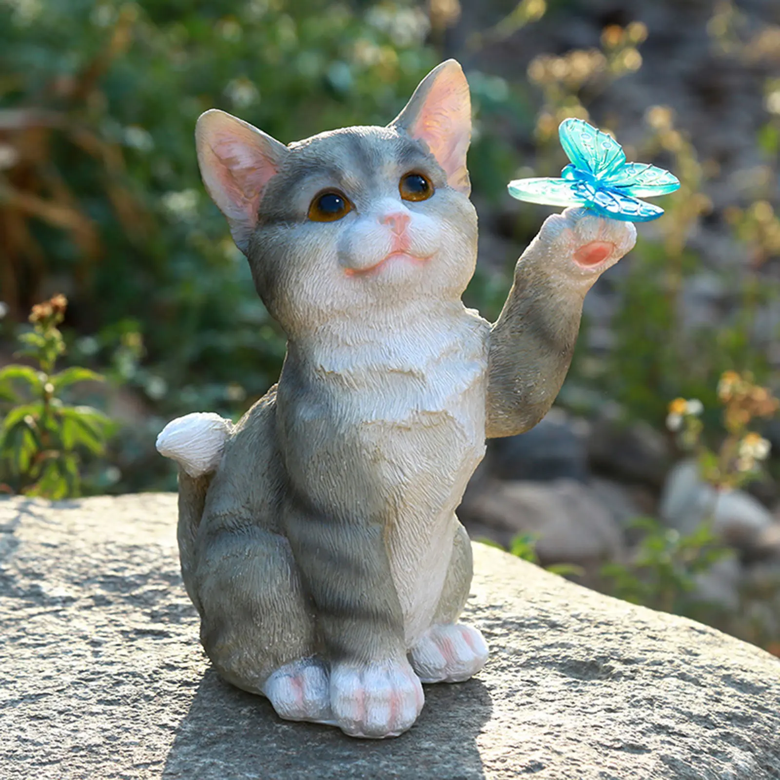 Outdoor Cat Sculpture Figurine - Outdoor Lighting Gazebo recension och pris