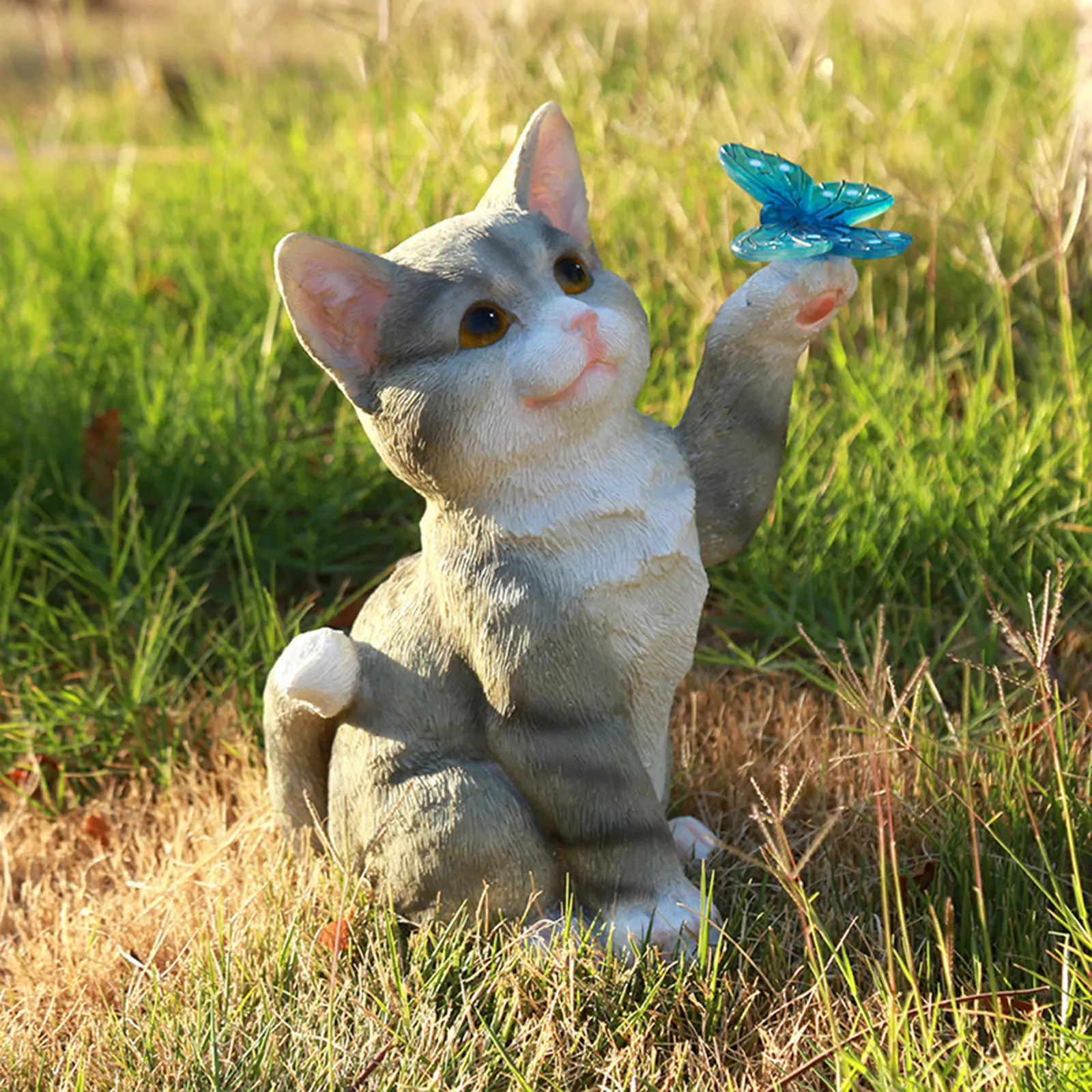 Outdoor Cat Sculpture Figurine - Outdoor Lighting Gazebo recension och pris