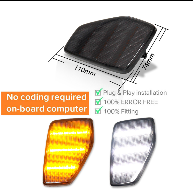 iJDM Car Amber Triple-Row LED  - Outdoor Lighting Yellow recension och pris